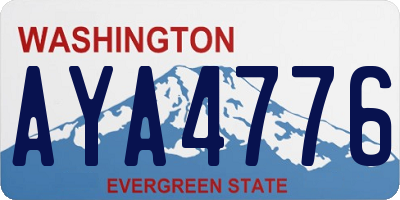 WA license plate AYA4776