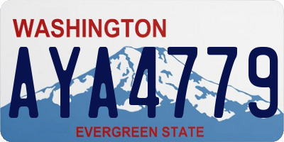 WA license plate AYA4779