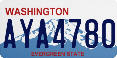 WA license plate AYA4780