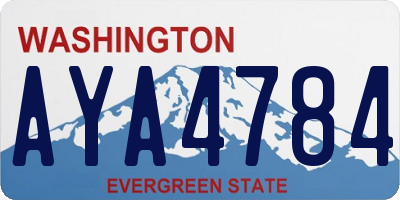 WA license plate AYA4784