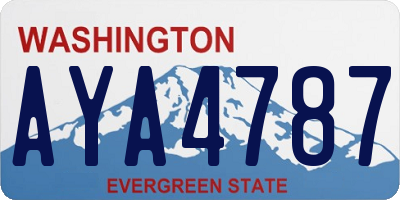 WA license plate AYA4787