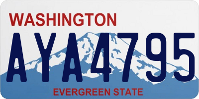 WA license plate AYA4795