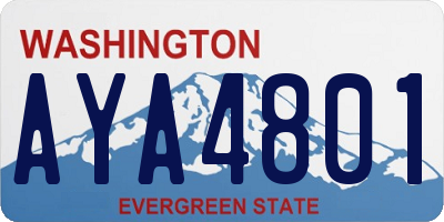 WA license plate AYA4801