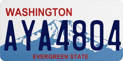 WA license plate AYA4804