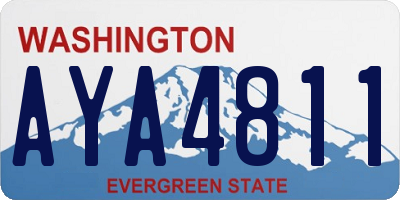 WA license plate AYA4811