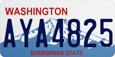 WA license plate AYA4825