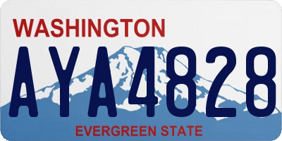 WA license plate AYA4828