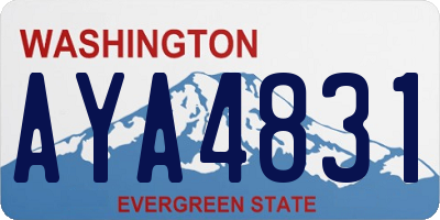 WA license plate AYA4831