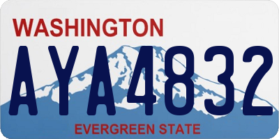 WA license plate AYA4832