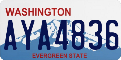 WA license plate AYA4836