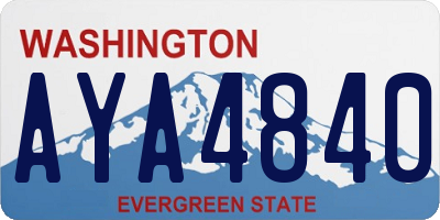 WA license plate AYA4840