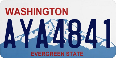 WA license plate AYA4841