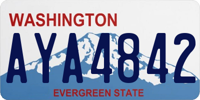 WA license plate AYA4842