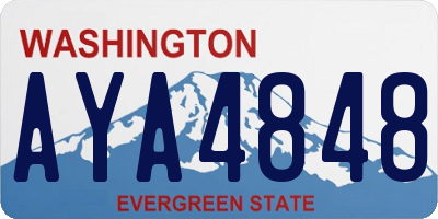 WA license plate AYA4848