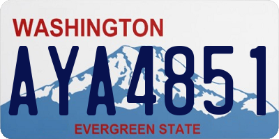 WA license plate AYA4851