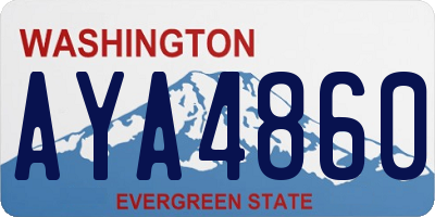WA license plate AYA4860