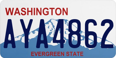 WA license plate AYA4862
