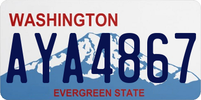 WA license plate AYA4867