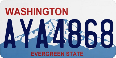 WA license plate AYA4868