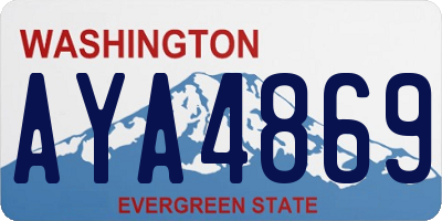 WA license plate AYA4869