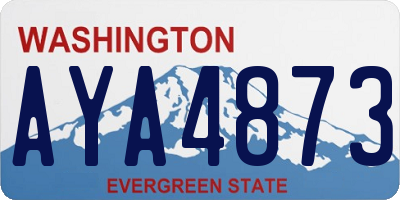 WA license plate AYA4873