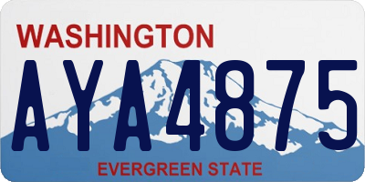 WA license plate AYA4875