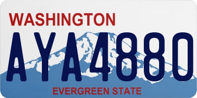 WA license plate AYA4880