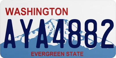 WA license plate AYA4882