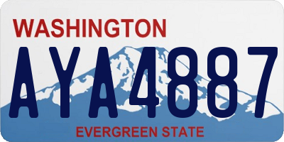 WA license plate AYA4887