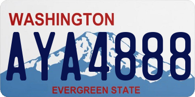 WA license plate AYA4888