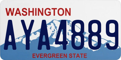 WA license plate AYA4889