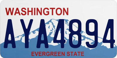 WA license plate AYA4894