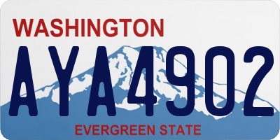 WA license plate AYA4902