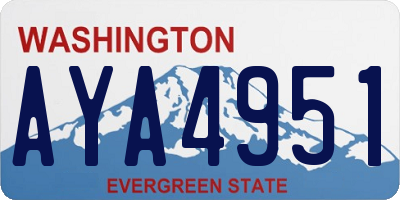 WA license plate AYA4951