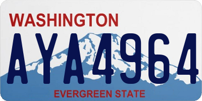 WA license plate AYA4964