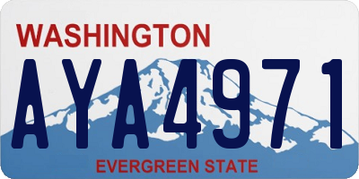 WA license plate AYA4971