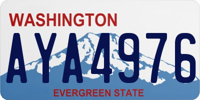 WA license plate AYA4976