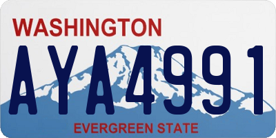 WA license plate AYA4991