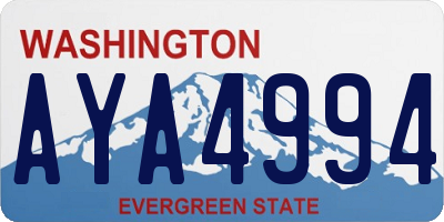 WA license plate AYA4994