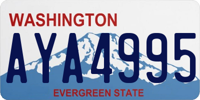 WA license plate AYA4995