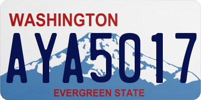 WA license plate AYA5017