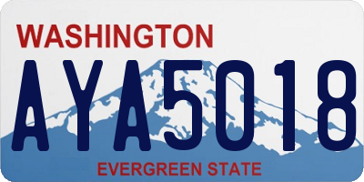 WA license plate AYA5018