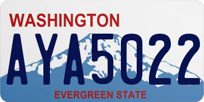 WA license plate AYA5022