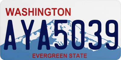 WA license plate AYA5039