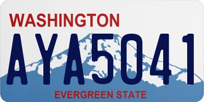 WA license plate AYA5041