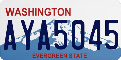 WA license plate AYA5045