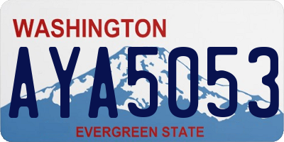 WA license plate AYA5053