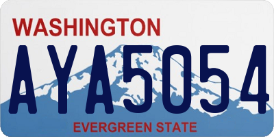 WA license plate AYA5054