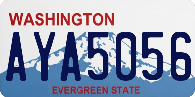WA license plate AYA5056