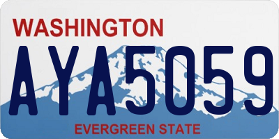 WA license plate AYA5059